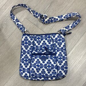 Vera Bradley Blue and White Floral Crossbody Bag